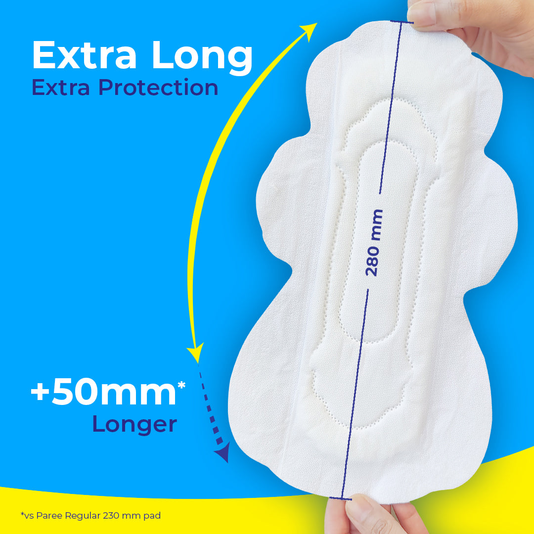 Paree Dry Comfort XL 6 Pads | Wider Back for Extra Coverage |Quick Absorption | Mild Fragrance|Heavy Flow Sanitary Pads for Women