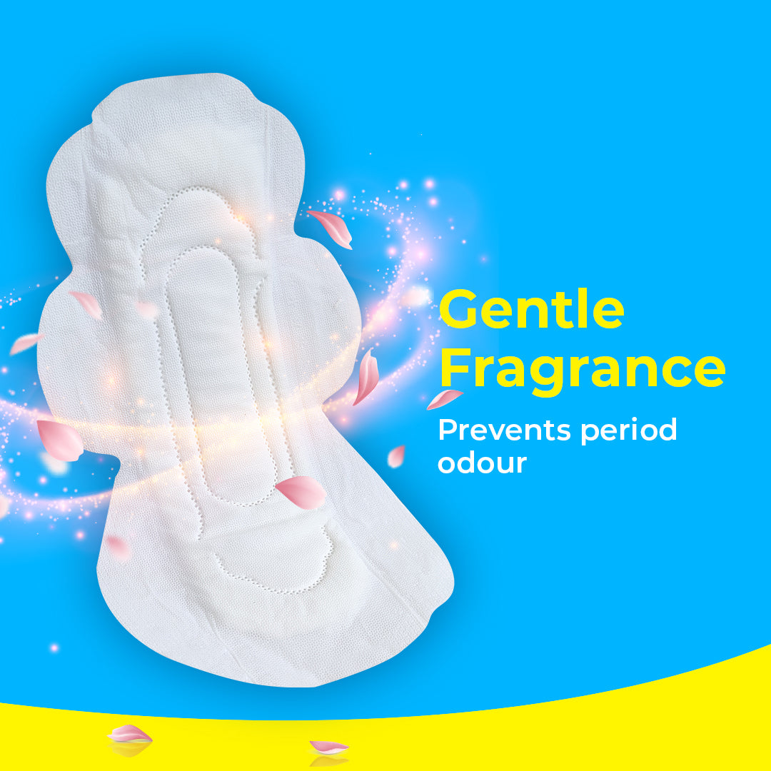 Paree Dry Comfort XL 6 Pads | Wider Back for Extra Coverage |Quick Absorption | Mild Fragrance|Heavy Flow Sanitary Pads for Women